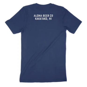 Aloha Beer（アロハ ビアー） ユニセックス　ロゴTシャツ ネイビー