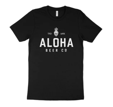 Aloha Beer（アロハ ビアー） ユニセックス　ロゴTシャツ ブラック