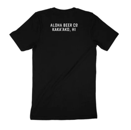 Aloha Beer（アロハ ビアー） ユニセックス　ロゴTシャツ ブラック