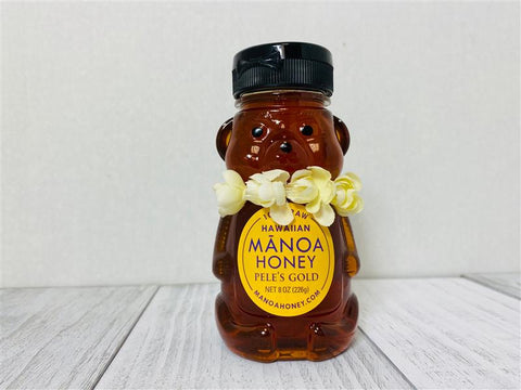 Manoa Honey（マノアハニー）ベアーハチミツ with レイ 8oz　　