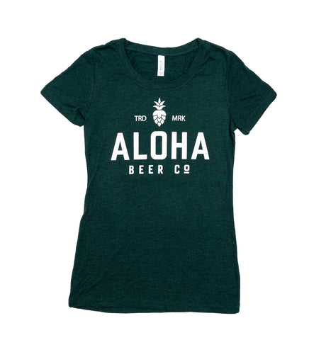 Aloha Beer（アロハ ビアー）Tシャツ レディース グリーン