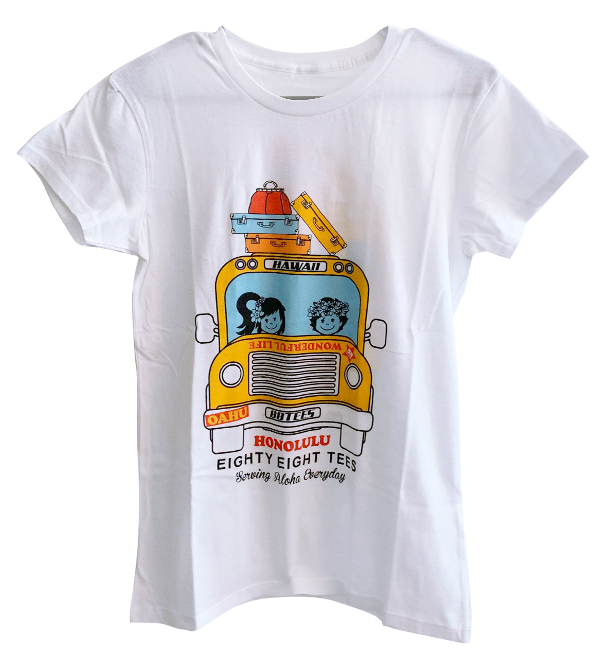 88TEES Tシャツ（ホワイト）Bus デザイン | My Gift Hawaii