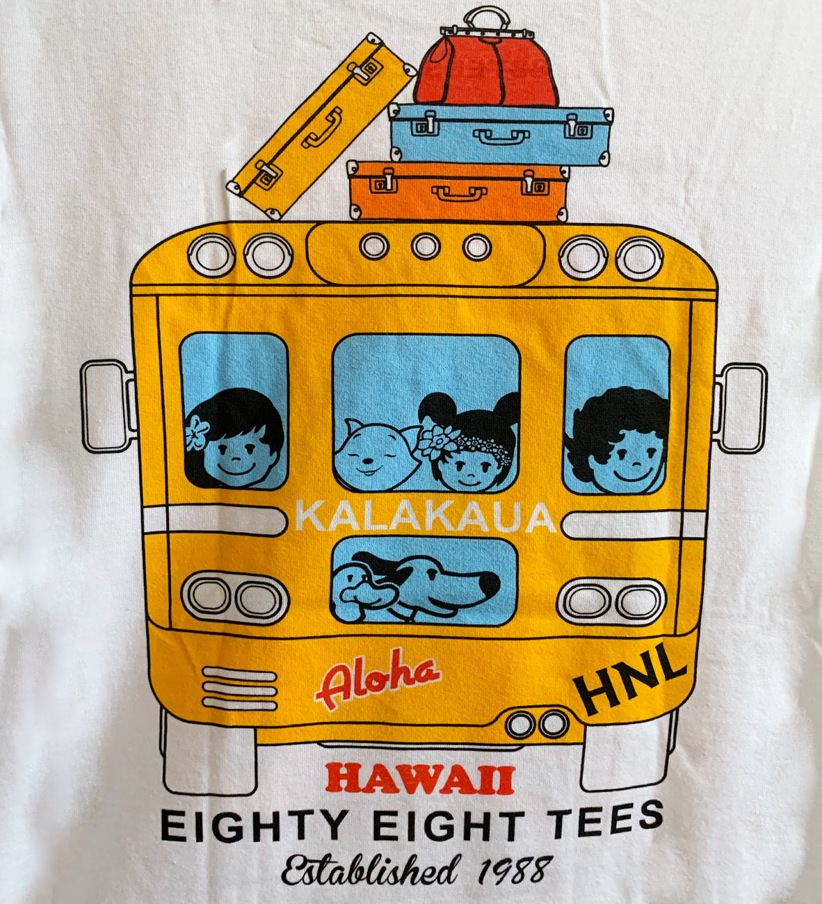 88TEES　Tシャツ（ホワイト）Bus デザイン